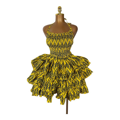 KIKI HALTER 3 STEP MINI DRESS