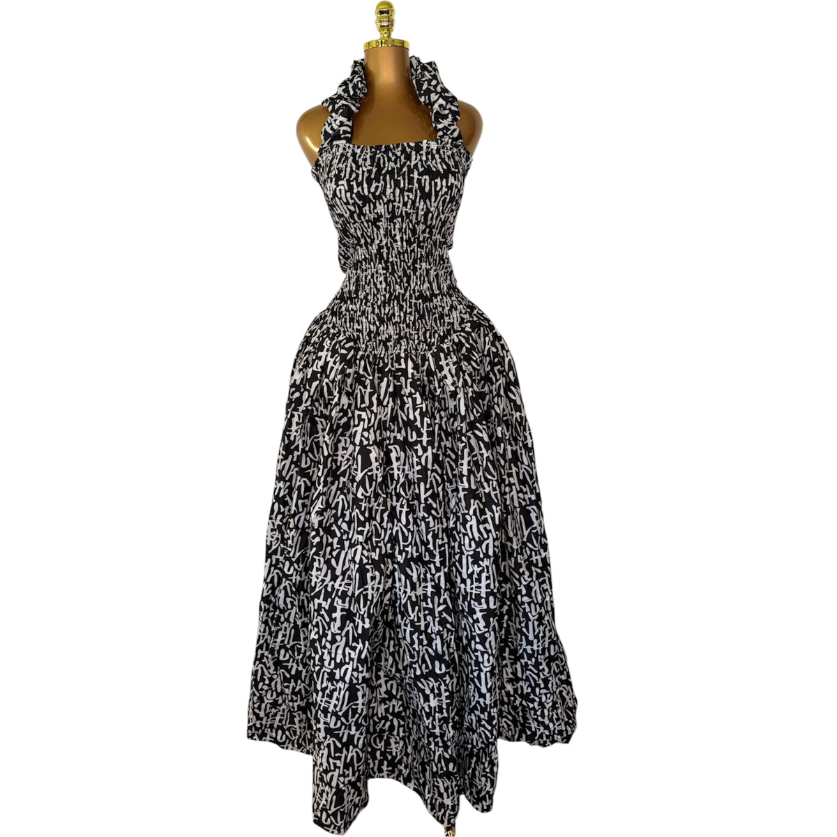 DUCHESS HALTER MAXI DRESS
