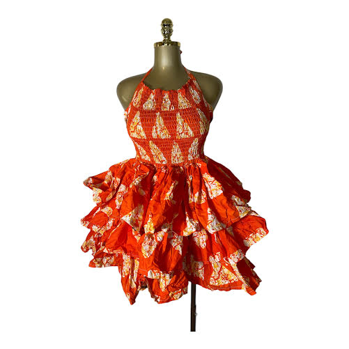 KIKI HALTER 3 STEP MINI DRESS