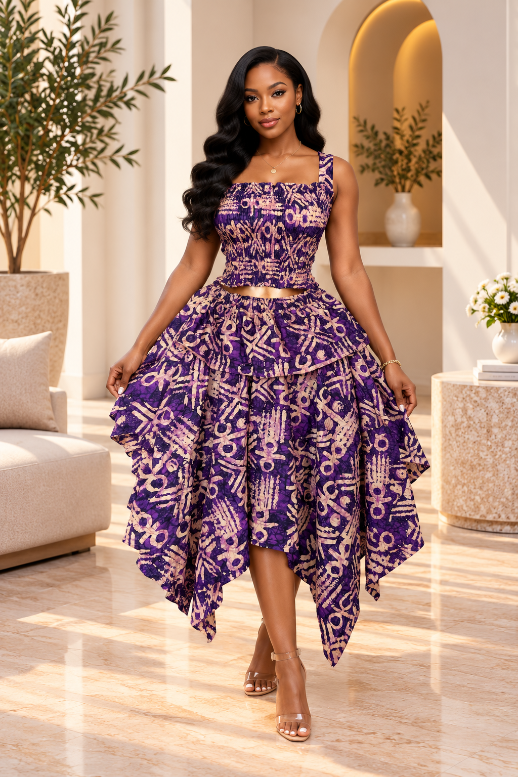 POSEY HANDKERCHIEF SKIRT SET
