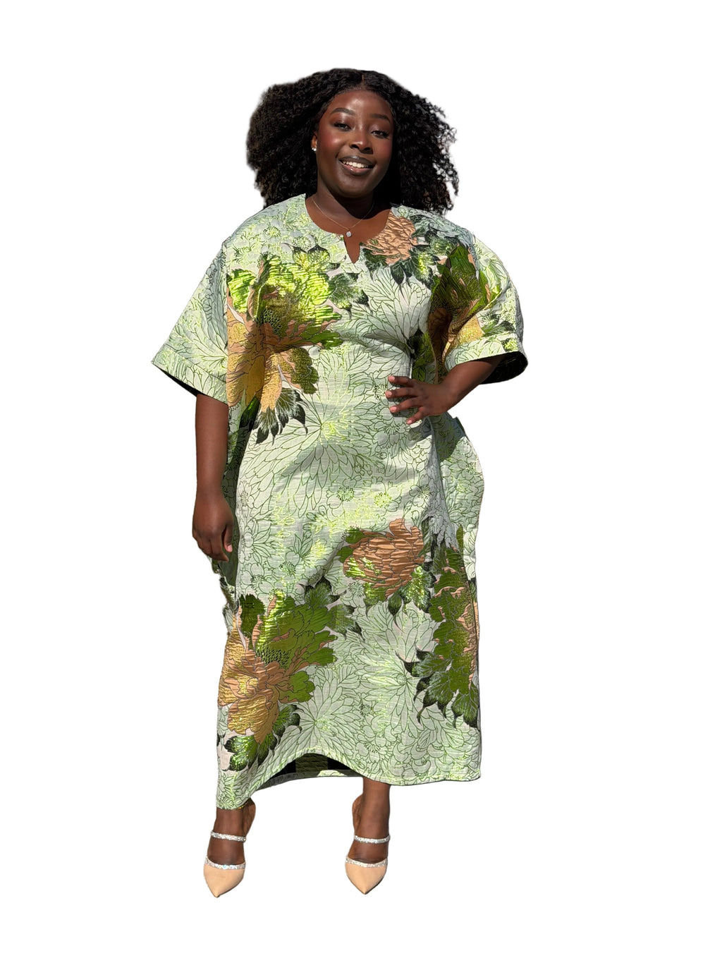 ASPEN MIDI BROCADE DRESS