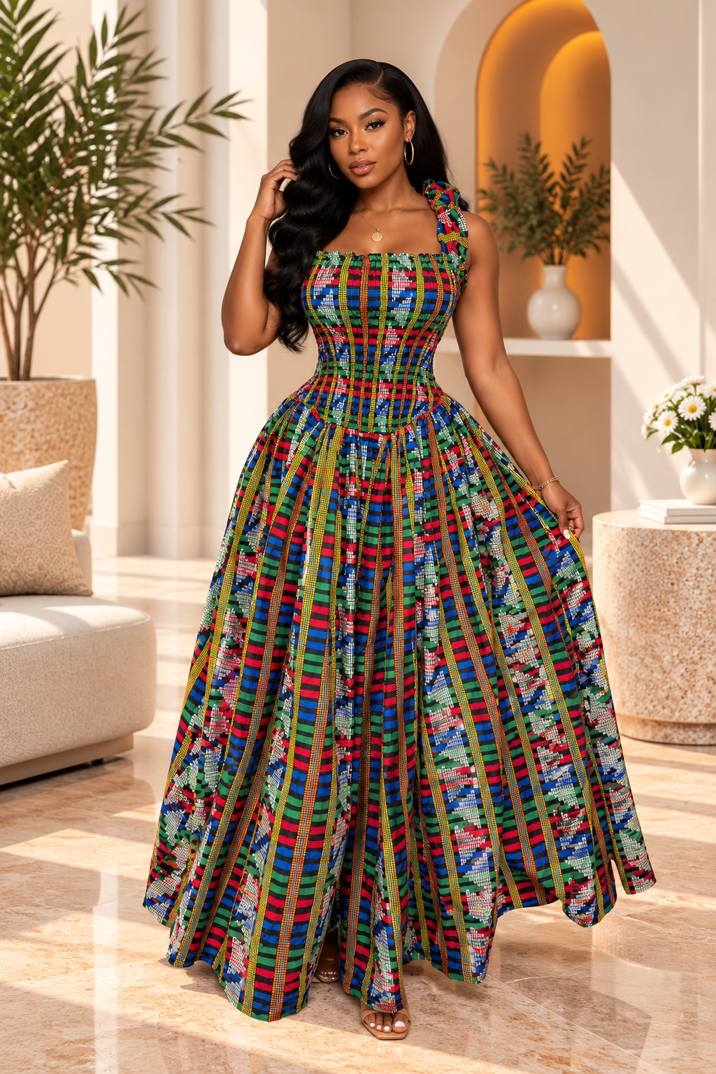 DUCHESS HALTER MAXI DRESS