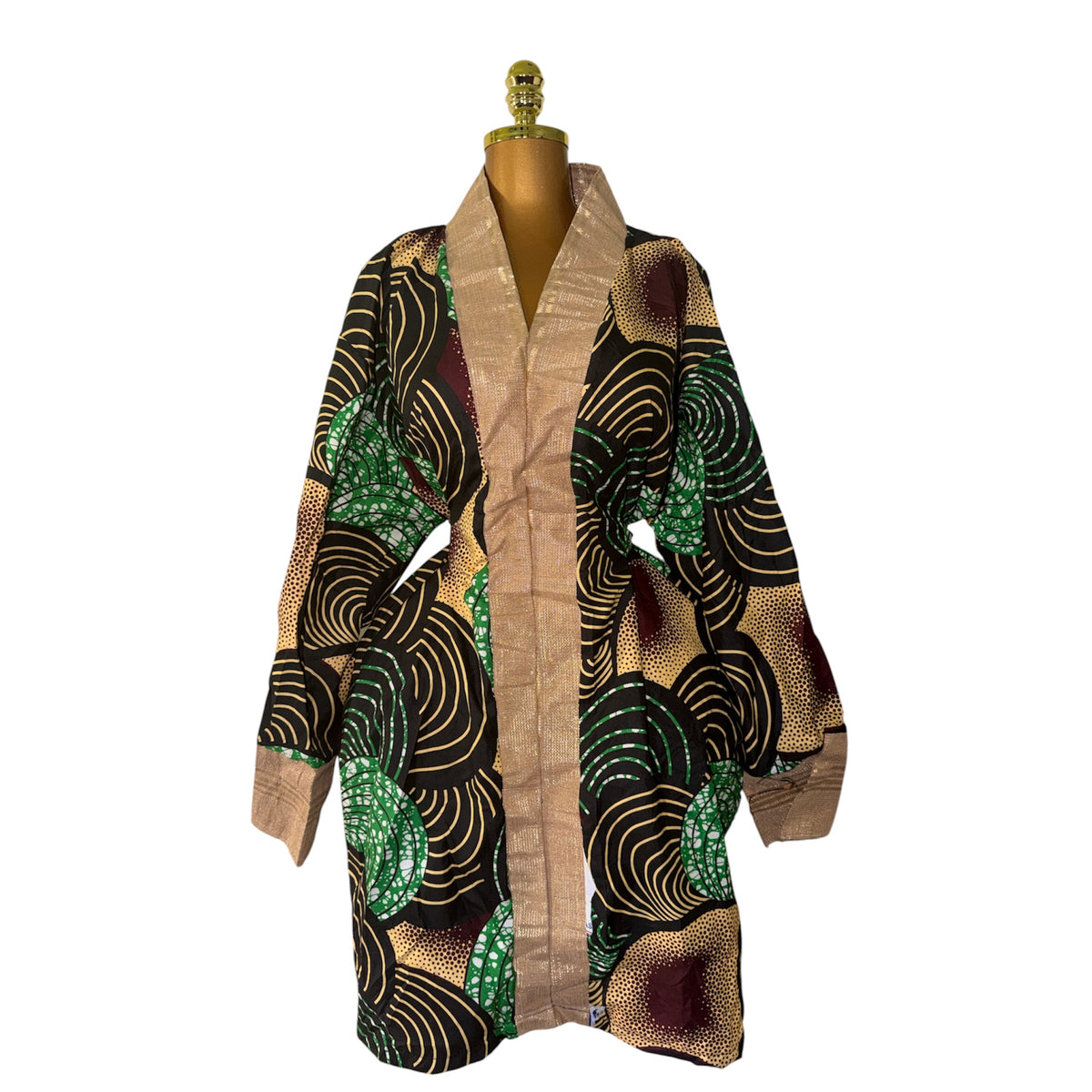 ASEZA ANKARA + ASO OKE BELTED DRESS