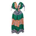 ADA V NECK SMOCKED DRESS